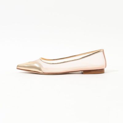 NEBULONIE E. MESH TULLE フラットパンプス　白　36.5 セール】NEBULONI E. MESH TULLE フラットパンプス（パンプス