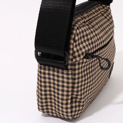 GANNI Recycled Tech チェック ショルダーバッグ