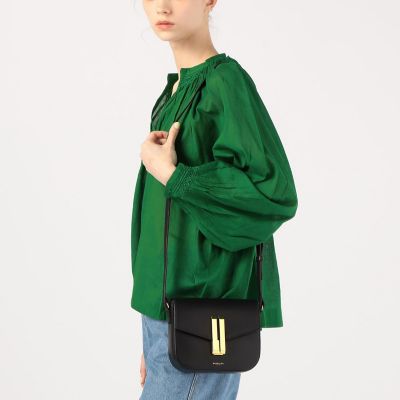 *DEMELLIER* Small Vancouver クロコ型押し ショルダーバッグ The Small Vancouver | Black Smooth | DeMellier