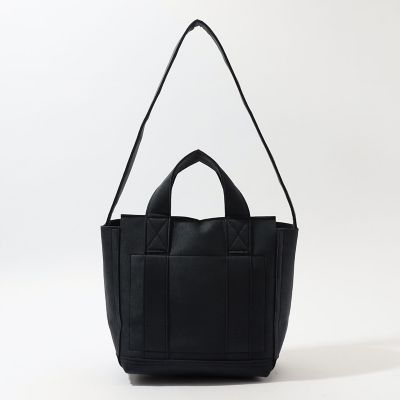 【美品】zattu トートバッグ NEPPA 2way フラップ ロゴ ブラック zattu NEPPA トートバッグ | maison TOMORROWLAND