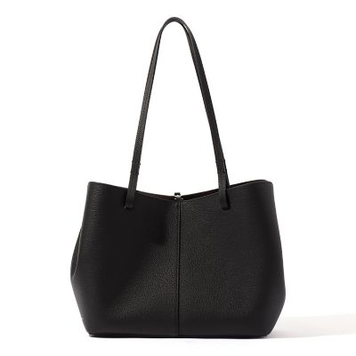 【moegi_no.7 】Feel and taste 黒本革トートバッグ FEEL AND TASTE VELA L トートバッグ | maison