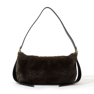 Shirring handle bag velvet S | LUDLOW