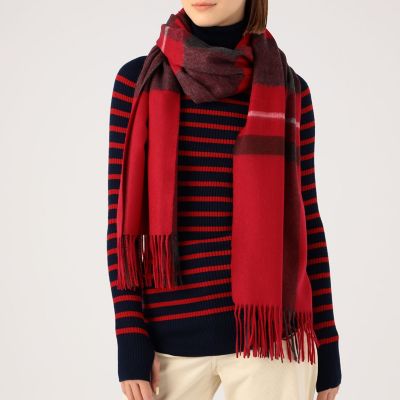 ＴＯＭＯＲＲＷＯＬＡＮＤ　カシミヤ　チェック　ソリッドストール