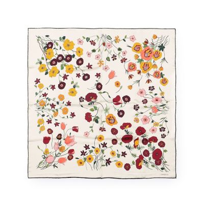 TOMORROWLAND STOLE E FLOWER シルクスカーフ