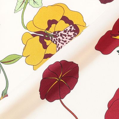 TOMORROWLAND STOLE E FLOWER シルクスカーフ