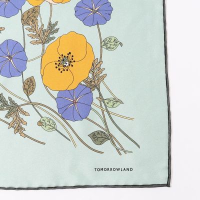 TOMORROWLAND STOLE E FLOWER シルクスカーフ