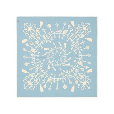 ＜maison TOMORROWLAND＞ＴＯＭＯＲＲＯＷＬＡＮＤ　キーチャームプリント　ウールシルク　スカーフ