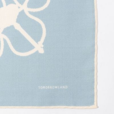 ＴＯＭＯＲＲＯＷＬＡＮＤ　キーチャームプリント　ウールシルク　スカーフ