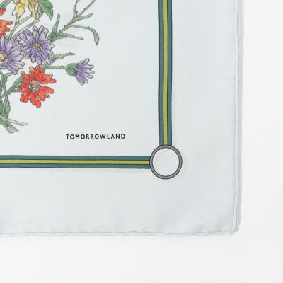 【後払い手数料無料】 TOMORROWLAND フラワーシルクスカーフ | maison 小物