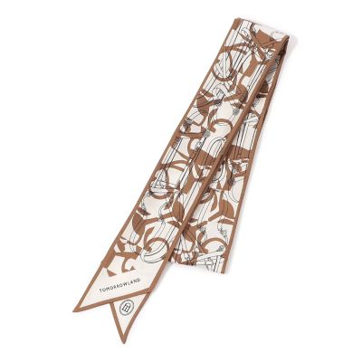 ＜maison TOMORROWLAND＞Ａｔｅｌｉｅｒ　ＴＯＭＯＲＲＯＷＬＡＮＤ　ＢＩＴ　ＭＯＴＩＦ　ＢＡＮＤＥＡＵ　シルクスカーフ