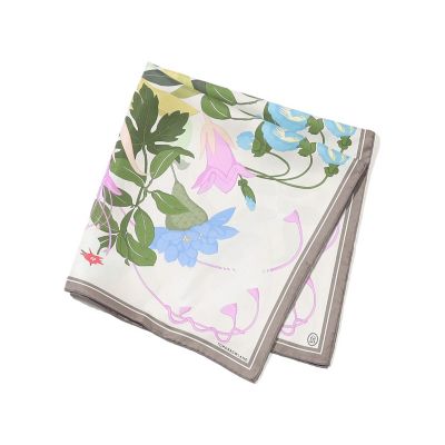 TOMORROWLAND フラワーシルクスカーフ　ホワイト トゥモローランドグッズ TOMORROWLAND GOODS TOMORROWLAND