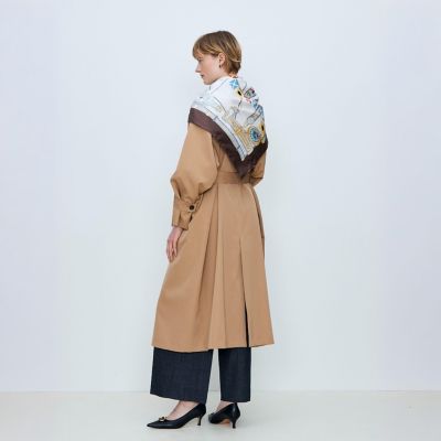 【2023/13.2万円】　HERNO　撥水シルクスカーフ付スリーブレスコート Atelier TOMORROWLAND FLAG シルクスカーフ