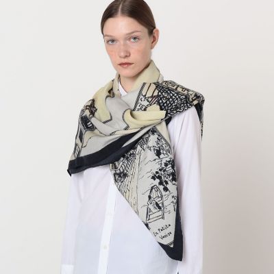 別注】manipuri VIALGGE ウールシルク スカーフ