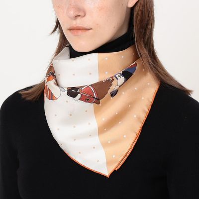 シルクスカーフ イタリア製 トゥモローランド ATELIER TOMORROW HORSE シルクスカーフ | maison