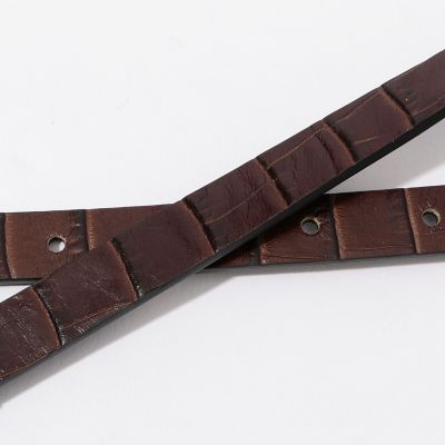 ＡＭＢＯＩＳＥ　クロコ型押しレザーベルト