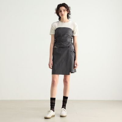 リネンコットンストライプ キャミソールビスチェ | maison