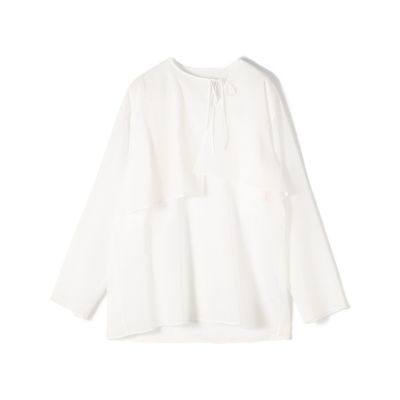 ＜maison TOMORROWLAND＞コットンボイル　オーバーカラーブラウス