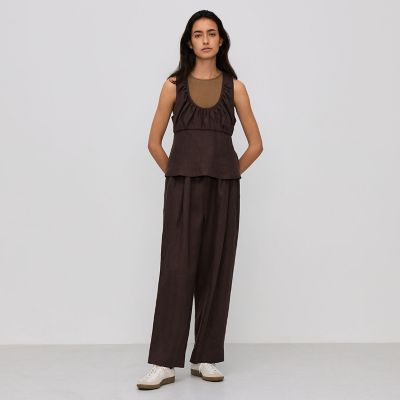 リネンツイル　バッククロスタンクトップ
