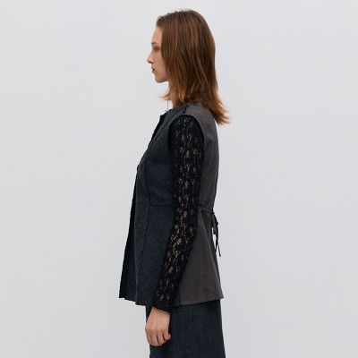 ヘリンボーンツイード カットオフコンビベスト | maison TOMORROWLAND