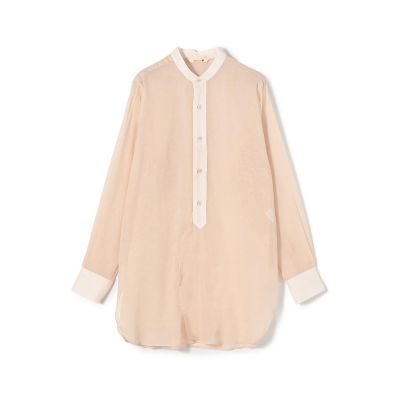 ＜maison TOMORROWLAND＞【予約商品２月下旬以降順次お届け】コットンオーガンジー　バンドカラーコンビシャツ