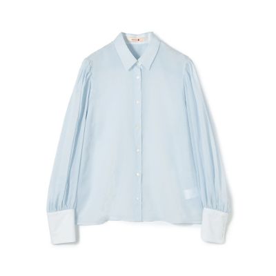 ＜maison TOMORROWLAND＞【予約商品２月下旬以降順次お届け】コットンオーガンジー　ギャザースリーブコンビシャツ
