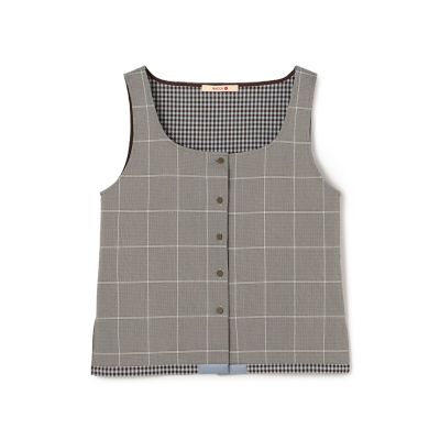 ＜maison TOMORROWLAND＞ダブルフェイスチェック　ベスト