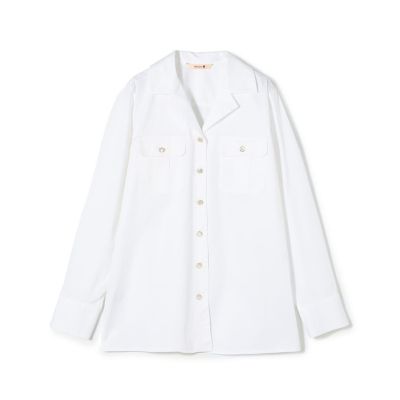 ＜maison TOMORROWLAND＞コットンブロード　オープンカラーシャツ