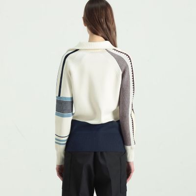 ウールポリエステル　スキーニット