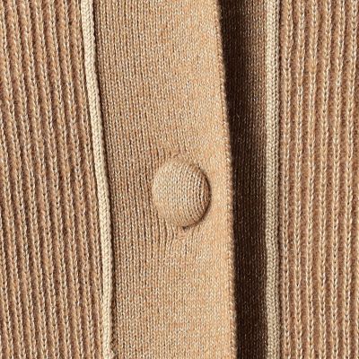 ラメウール フラットカラーニットカーディガン | maison TOMORROWLAND