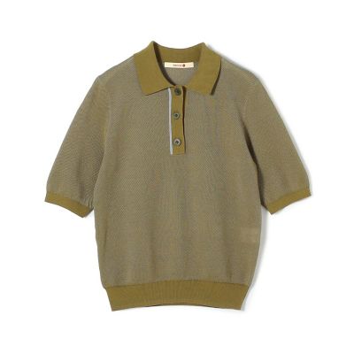 ＜maison TOMORROWLAND＞ダブルカラーピケ　ミニポロカラーハーフスリーブ