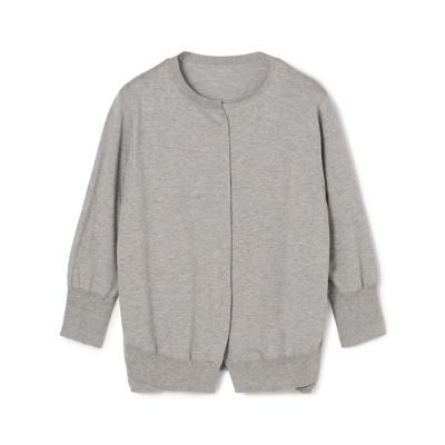 ハイゲージコットン クルーネックカーディガン | maison TOMORROWLAND
