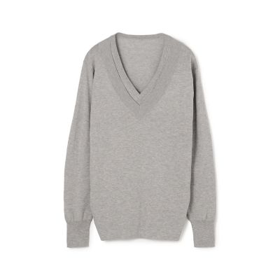 ＜maison TOMORROWLAND＞ハイゲージコットン　レイヤードＶネックプルオーバー