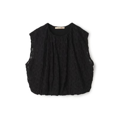 ストレッチレース ギャザーノースリーブプルオーバー | maison 