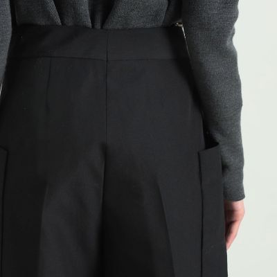 ポリエステルウール　ワイドカーゴパンツ