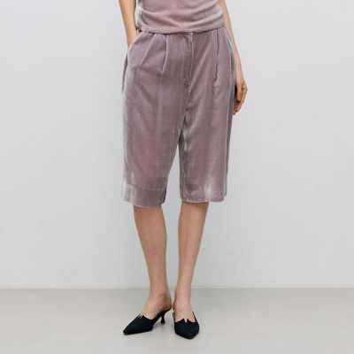 レーヨンシルクベルベットリラックスショーツ