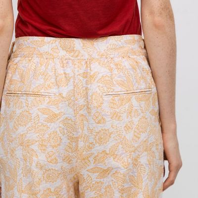 レーヨンコットン　ネッププリントパンツ