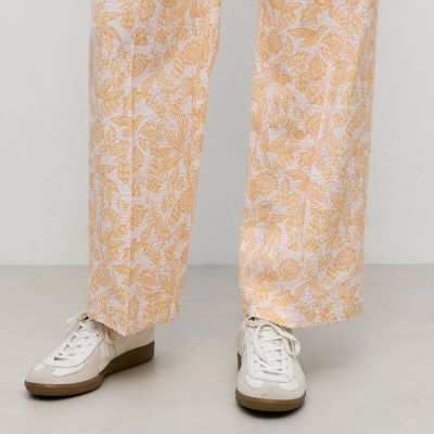 レーヨンコットン　ネッププリントパンツ