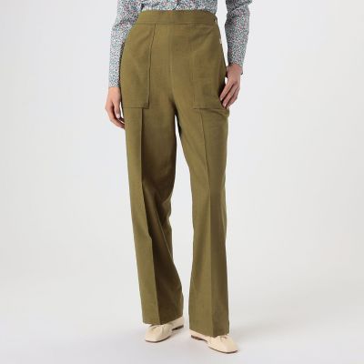 コットンレーヨンネップツイード　パンツ