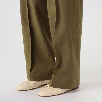 コットンレーヨンネップツイード　パンツ