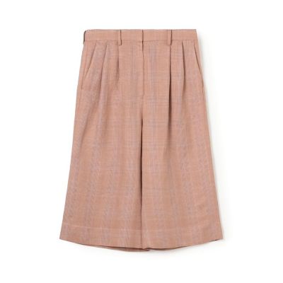 maison TOMORROWLAND/メゾン トゥモローランド レーヨンリネン グレンチェックハーフパンツ