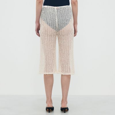 litmusホワイト キルティング レース ハーフパンツ ラッセルレース ハーフパンツ | maison TOMORROWLAND/メゾン