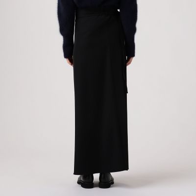 ポリエステルレーヨン　ラップロングスカート