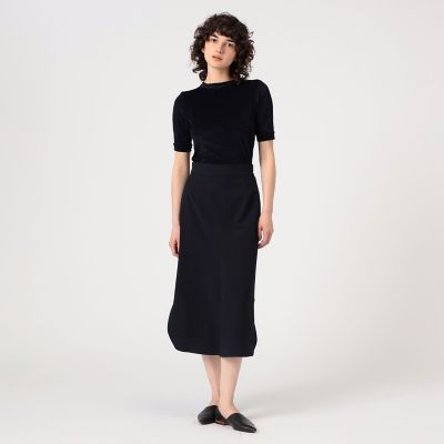 【新品】AIMANT サッカーストライプブルゾン&スカート 20%off】LILASIC凹凸感のあるサッカー生地のタックスカート