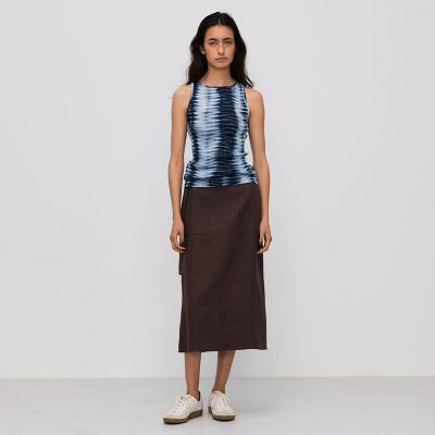 リネンツイル　エプロンスカート