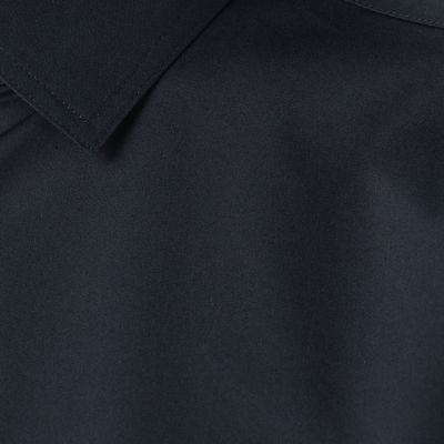 コットンポリエステルツイル ロングシャツドレス