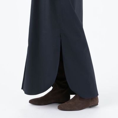コットンポリエステルツイル ロングシャツドレス