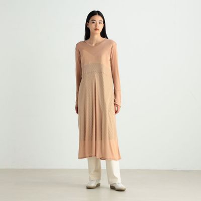 フロントクロスウールジャージワンピース（0314240176