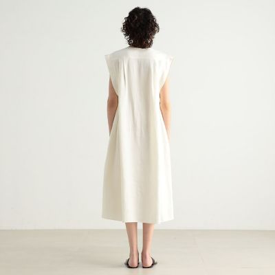 美品 pas de calais コットンリネンスラブローンリーフワンピース ZU51FH405_8.jpg