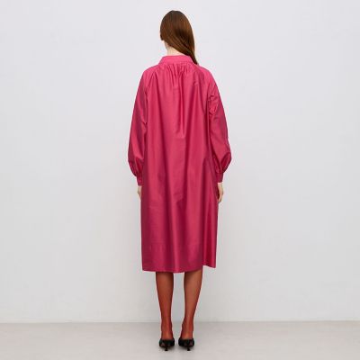 コットンバックサテン ボリュームスリーブワンピース | maison