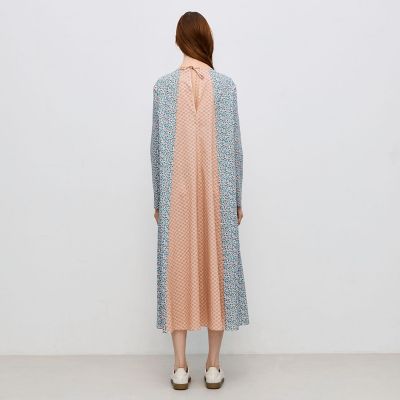 コットンリバティプリント　ロングワンピース